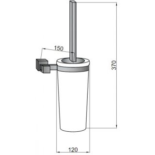 Щётка ля туалета Boheme Venturo хром 10308